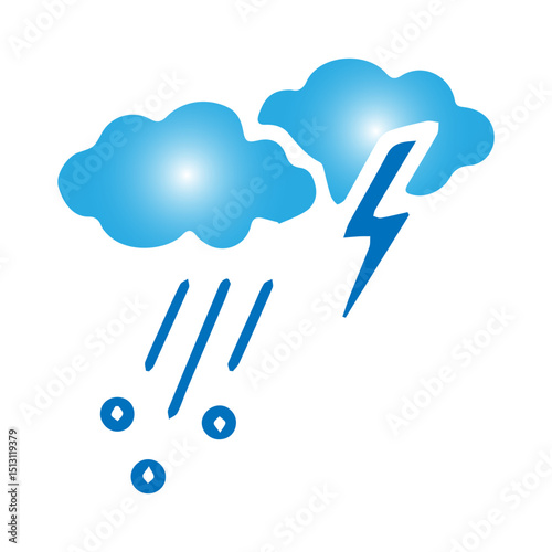 storms and hail icon