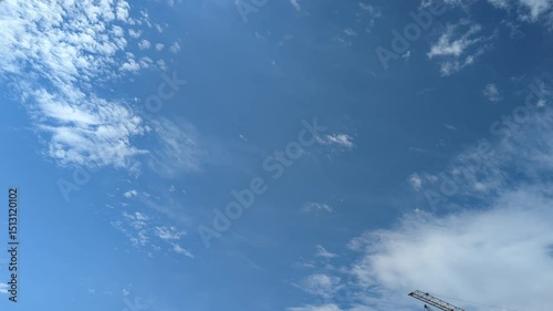 video with beautiful sky and clouds, made in time-lapse 