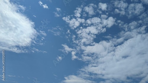 video with beautiful sky and clouds, made in time-lapse 