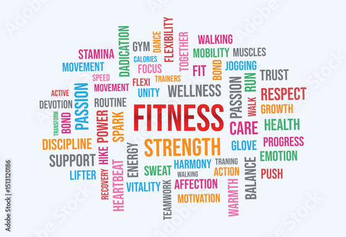 fitness word cloud,health - concept