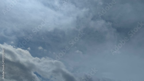video with beautiful sky and clouds, made in time-lapse 