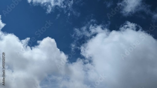 video with beautiful sky and clouds, made in time-lapse 