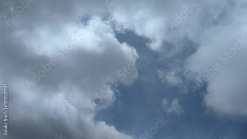 video with beautiful sky and clouds, made in time-lapse 