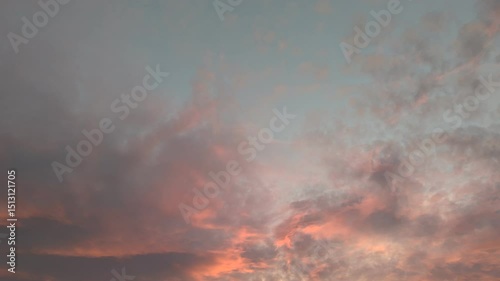 video with beautiful sky and clouds, made in time-lapse 