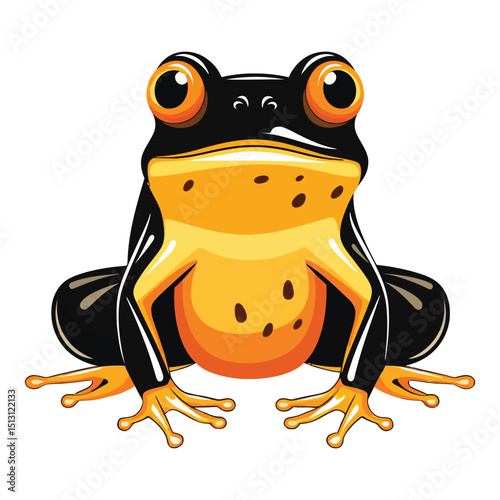 Frog vector art isolated Illustration