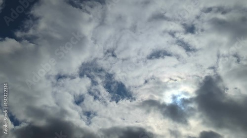 video with beautiful sky and clouds, made in time-lapse 