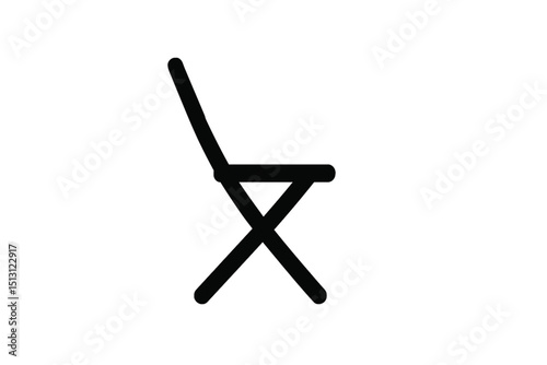 black plastic chair