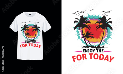 Make today great modern typography  White  t-shirt design. High Quality Vector file