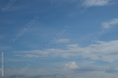 Fototapeta Naklejka Na Ścianę i Meble -  Blue sky white clouds. Puffy fluffy white clouds. Cumulus cloud cloudscape timelapse. Summer blue sky time lapse. Nature weather blue sky. White clouds background. Cloud time lapse