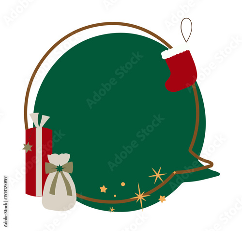 クリスマスのふきだし イラスト