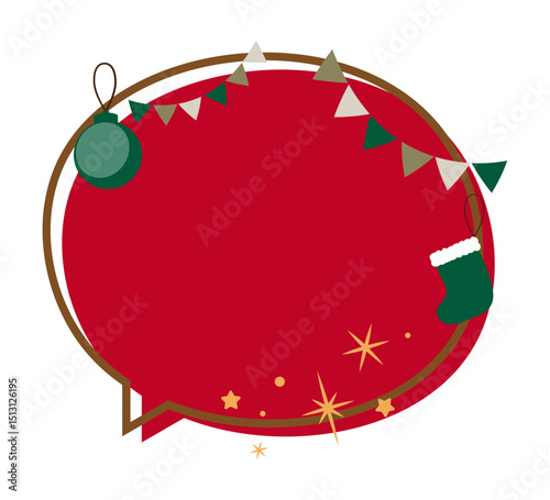 クリスマスのふきだし イラスト
