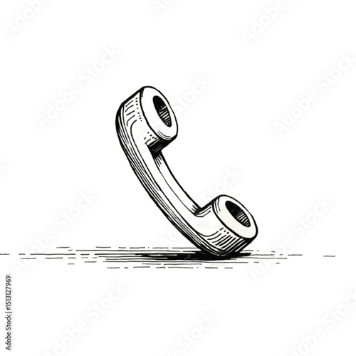 Vintage handset as a symbol of communication. 