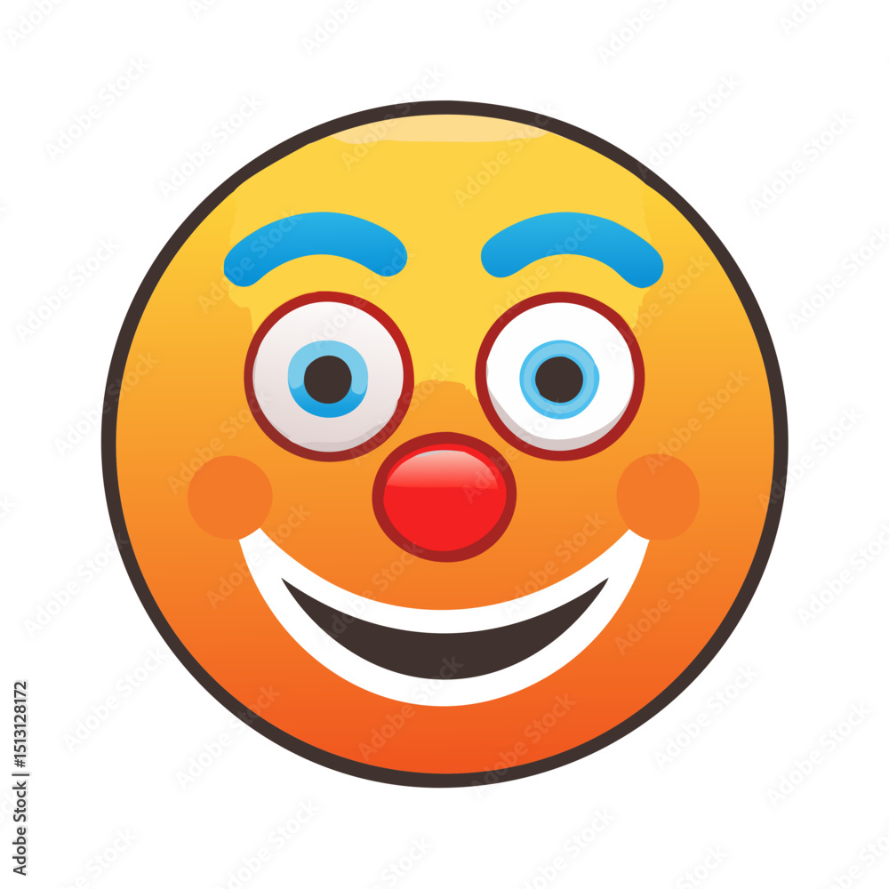 Fototapeta premium Clown face emoji 
