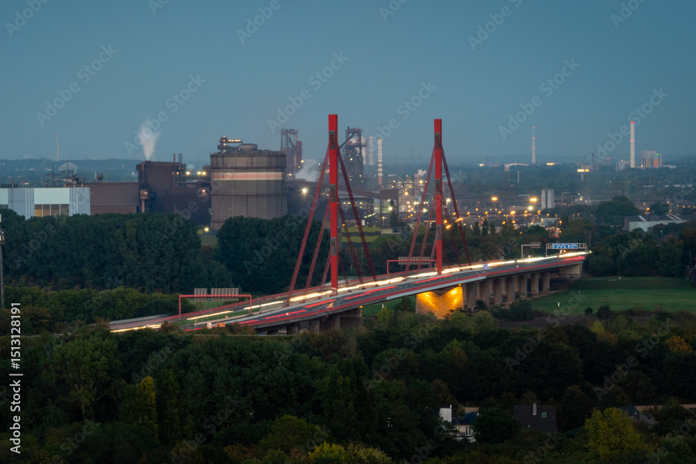 Obraz premium Autobahnbrücke über den Rhein