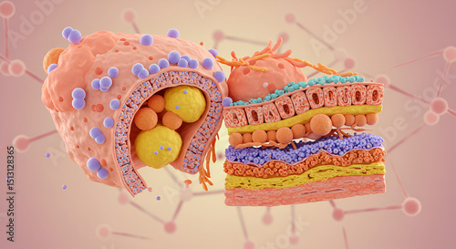 Organogenesis Illustrating Layered Tissue Development photo