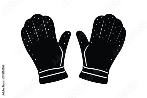 Gloves and Mittens with white background
