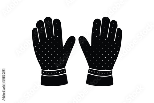 Gloves and Mittens with white background
