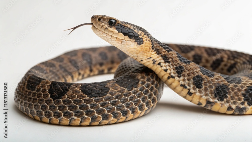 Obraz premium Eastern Hognose Snake on studio background