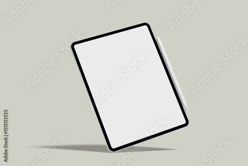 Blank Tablet Screen Mockup 
