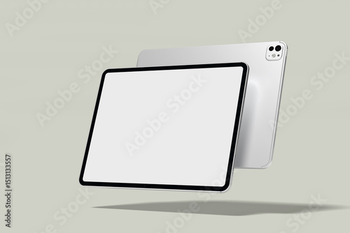Blank Landscape Tablet Screen Mockup 