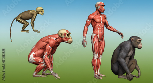 Skeletal Muscle Differences in Primates Comparative Study Image photo