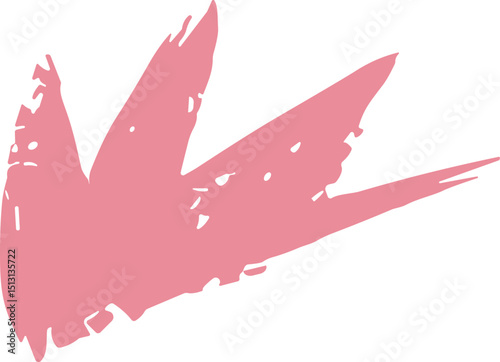 Hand Drawn Pink Doodle Wing Vector Shape Element Icon Design