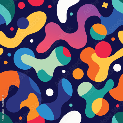 Abstract geometric pattern of farm food. Stylized poster with fruit and vegetables. Agriculture plants in cubism style. Contemporary art of healthy, natural, organic products. Flat vector