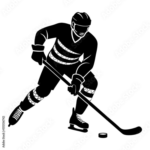 Hockey Player Silhouettes