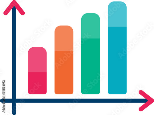 Growing Graph Icon Illustration