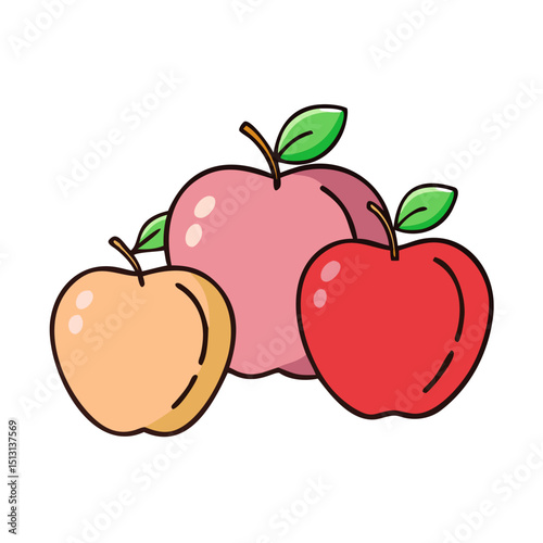 Apple fruit icon isolate 
