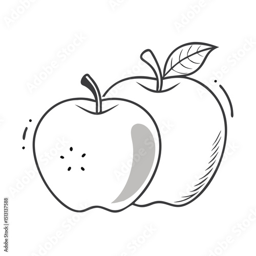 Apple fruit icon isolate 