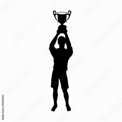 Hockey Player Win Silhouettes