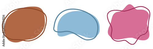 Vector illustration of d organic shape