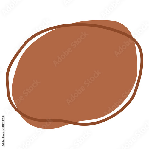 Vector illustration of d organic shape