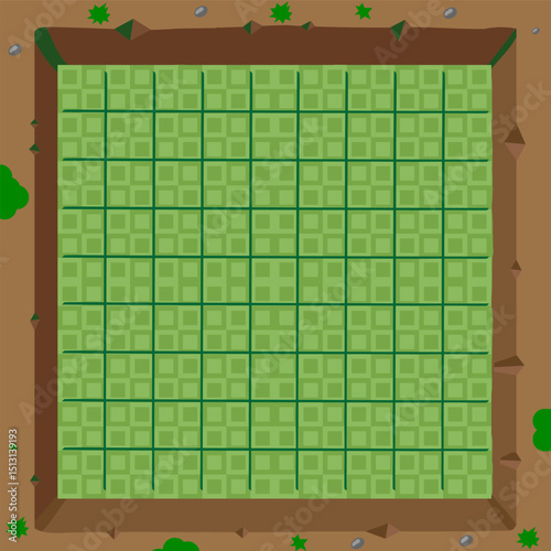 Puzzle backgound in hollow ground