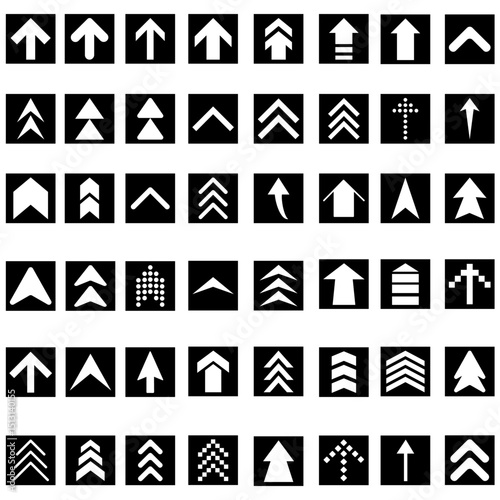 Up arrow web vector icon set. scroll illustration sign collection. Direction symbol or logo. Collection of arrows linear icons.