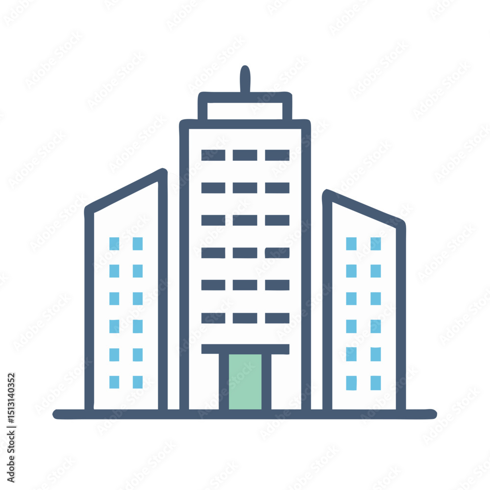 Naklejka premium Municipal & Infrastructure Icon vector of Water Supply,Electricity,Power Plant,Gas Station,Drinking Water,Public Restroom,Maintenance,Repair,Park,Green Space,Stadium,Sports Complex,skyscraper,Urban Zo