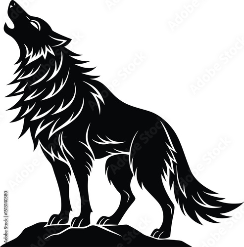 wolf vinyl ready vector illustration