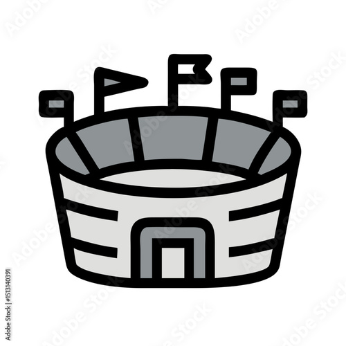 Municipal & Infrastructure Icon vector of Water Supply,Electricity,Power Plant,Gas Station,Drinking Water,Public Restroom,Maintenance,Repair,Park,Green Space,Stadium,Sports Complex,skyscraper,Urban Zo