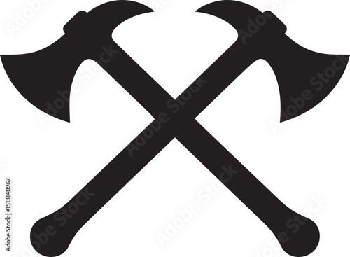 Crossed Axes Silhouette