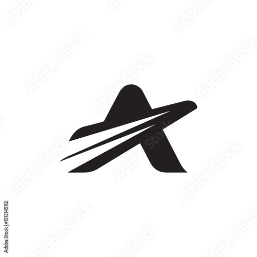 A letter as a tail of aircraft