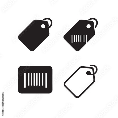 Product Tag and Barcode Icons for Pricing and Labeling