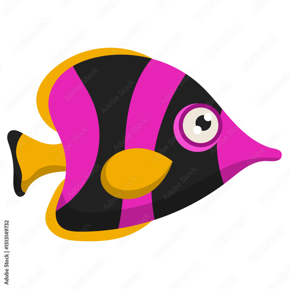 Obraz premium Fish Flat Illustration