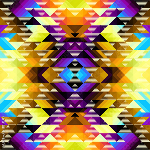 Ethnic geometric pattern, seamless pattern of the Navajo tribe. Native American ethnic. Seamless vector pattern ethnic, seamless Mexican rug, woven