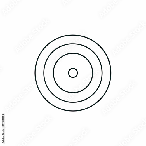 Minimal circle with expanding soft rings — calm breathing.