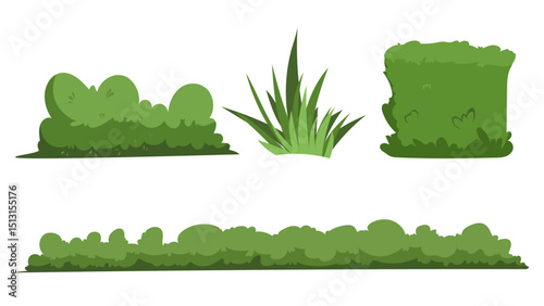 Grass leaves vector isolated on white background  , Flat Modern design , Illustration Vector  EPS 10