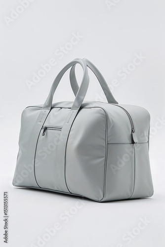 Plain Light Grey Sports Duffel
