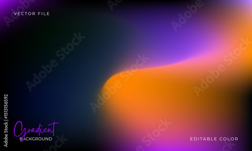 Dark Purple and Orange Gradient Background for Music Poster