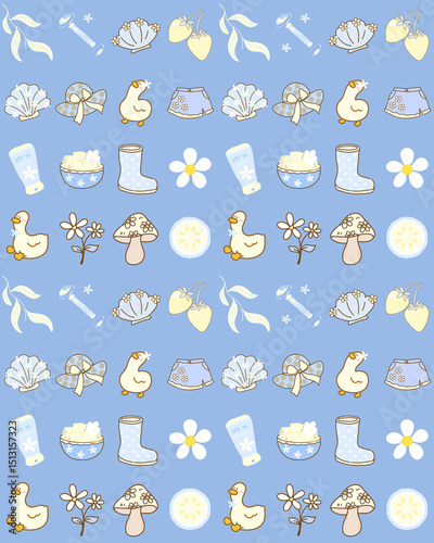 Seamless cute artistic cartoon illustration with pastel color chess textured for wallpaper background, wall art or fabrics	