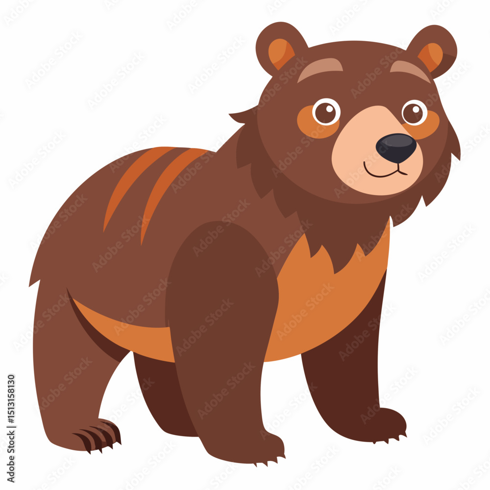 Fototapeta premium brown bear cartoon